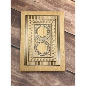 VERY RARE OUTLINES RUBBER STAMP CO I587 WOOD MOUNTED